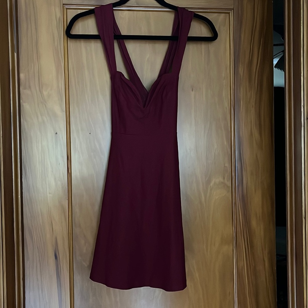 Deep red dress